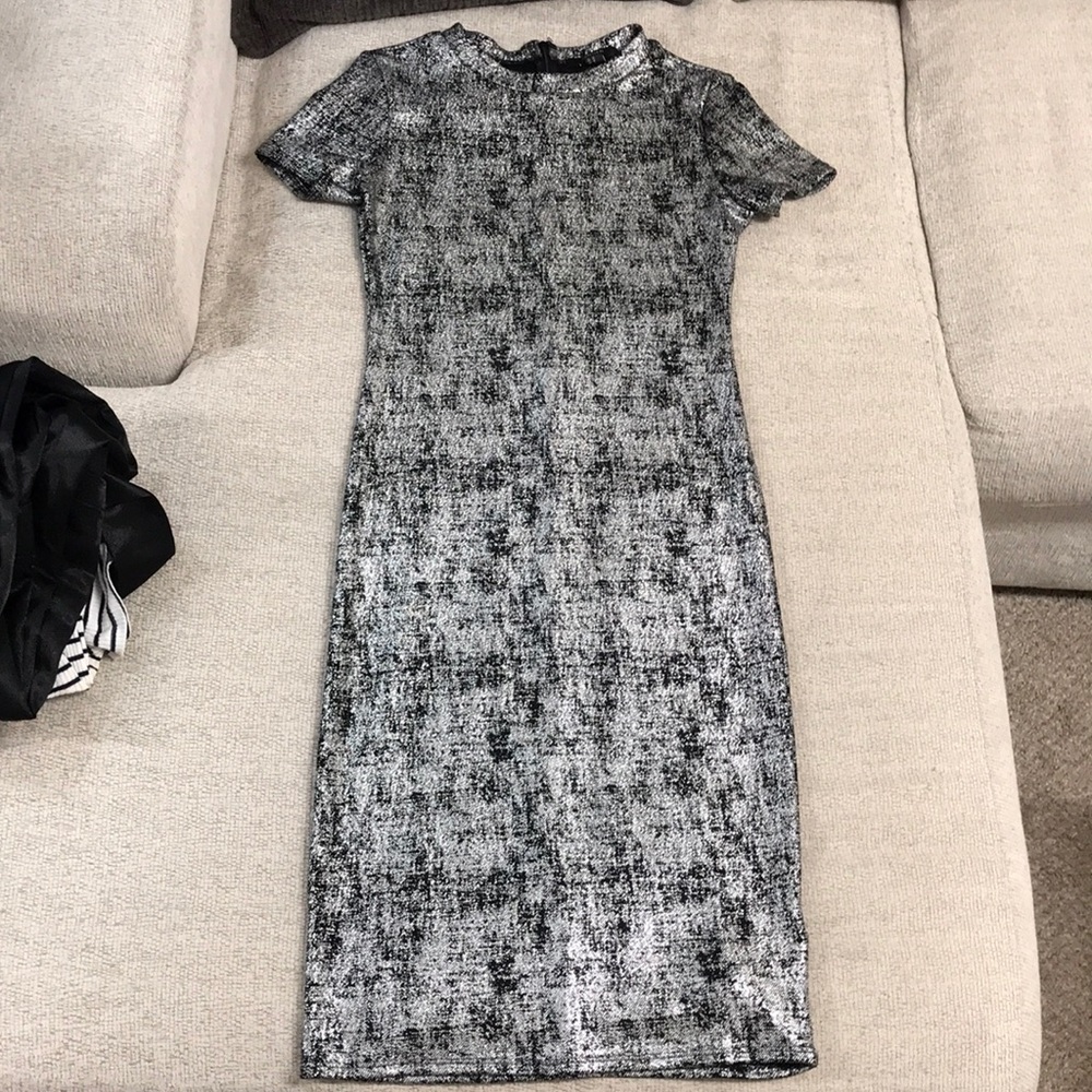 Black and White shimmer dress